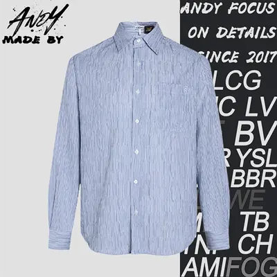 💰(240CNY)Lightweight Textured Striped Embroidered Shirt Item ID:10008503-Z