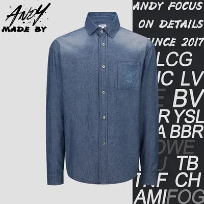 💰(280CNY) LOEWE Double-sided Bamboo Denim Embroidered Shirt Item ID:10003465-S