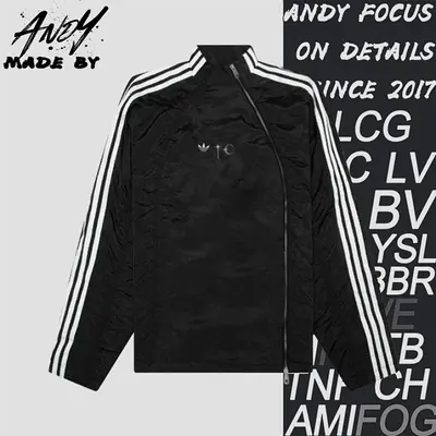 💰(320CNY)Thug* Club × A*didas Originals Star & Moon Diagonal-Zip Jacket Item ID:10001878