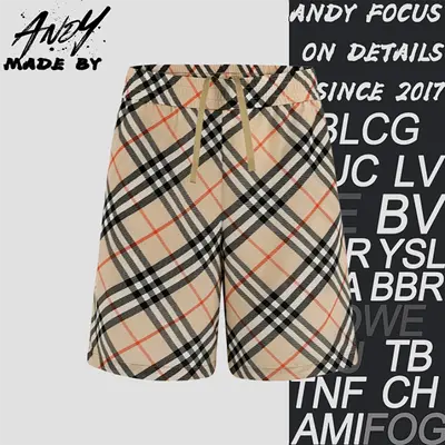 💰(180CNY)Elastic waist plaid silk casual shorts Item ID:210078-Z