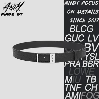 💰(310CNY)GC Embossed Double-G Leather Belt with Square Buckle Item ID:610003