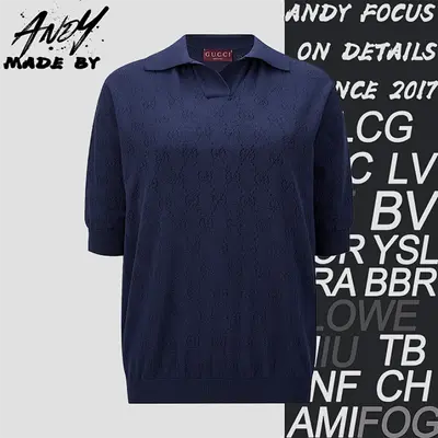 💰(210CNY)Women's Openwork Knit Polo Shirt Item ID:110161-S