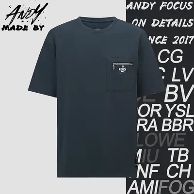 💰(180CNY)Zippered Pocket with Printed Logo Short-Sleeve T-Shirt Item ID:110245-S