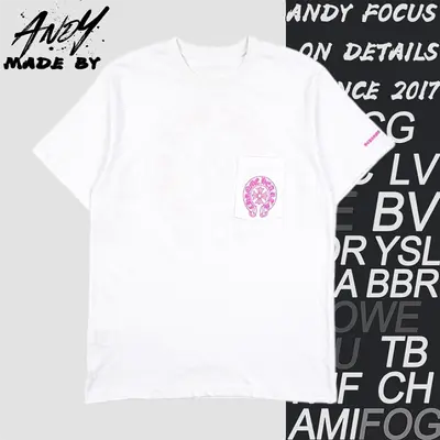 💰(220CNY)CH's new pink horseshoe-shaped short-sleeved shirt. Item ID:110248