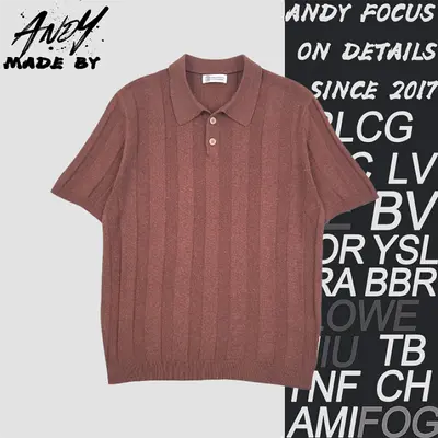 💰(310CNY)BC Two-tone linen blend striped polo shirt Item ID:110272