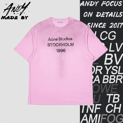 💰(180CNY)As 25ss 1996 Mottled Letter Print Short-Sleeve T-Shirt - Pink Item ID:110278