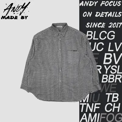 💰(310CNY)As a black and gray checkered long-sleeved shirt Item ID:110356