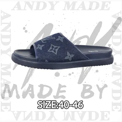 💰(250CNY)Denim embossed, buckle-up round toe sandals, men's blue Item ID:310353