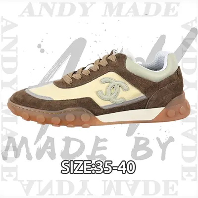 💰(400CNY) Calfskin & Suede Round-Toe Lace-Up Casual Shoes — Yellow Item ID:310350