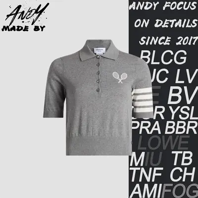 💰(240CNY) TB Tennis Racquet Five Button Polo Short Sleeve Item ID:110404