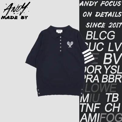 💰(240CNY) TB Tennis Racquet Five Button Polo Short Sleeve Item ID:110405