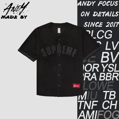💰(250CNY) Sup suede mesh baseball jersey short sleeve Item ID:110408
