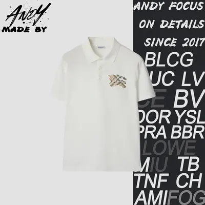 💰(200CNY) bbr plaid war horse embroidered polo short sleeves-white Item ID:110413