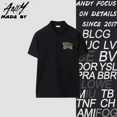 💰(200CNY) bbr plaid war horse embroidered polo short sleeves-black Item ID:110414