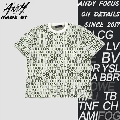 💰(210CNY) 1v Gray-green letter jacquard short-sleeved shirt Item ID:110472