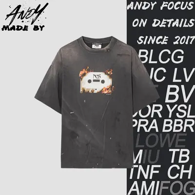 💰(220CNY) Saint Michael Flame Tape Radio Print Short-Sleeve Item ID:110480