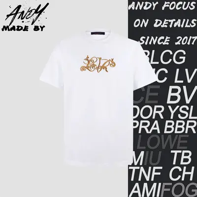 💰(99CNY) Solid-Color Cotton T-Shirt with Signature Embroidery Item ID:110487-Z
