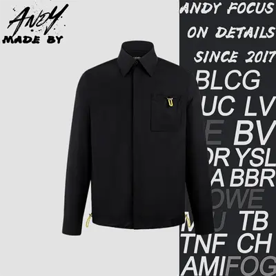 💰(240CNY) Contrast-Collar Drawstring Patch-Pocket Poplin ShirtItem ID:110501-Z