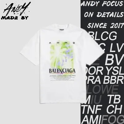 💰(180CNY) Blcg Blurred coconut tree letter print short-sleeved shirt Item ID:110537