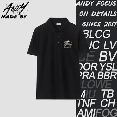 💰(200CNY) bbrChain-patterned Polo shirt with horse riding motif Item ID:110540