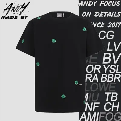 💰(180CNY) Four-leaf clover embroidered logo short-sleeved shirt Item ID:10002171-Z