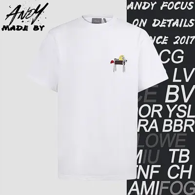 💰(119CNY) Cotton plain knit crew neck short-sleeved T-shirt with pony embroide Item ID:10001189-Z