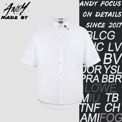💰(210CNY) Cotton short-sleeved shirt with embroidered clover logo Item ID:110490-Z