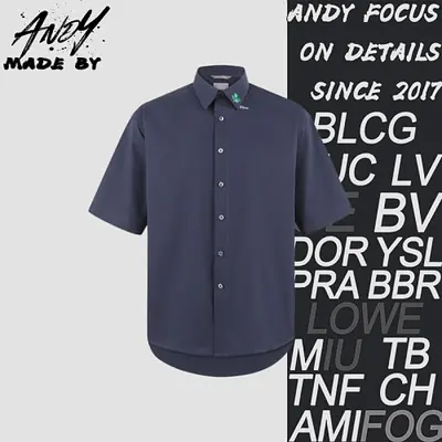💰(210CNY) Cotton short-sleeved shirt with embroidered clover logo Item ID:110491-Z
