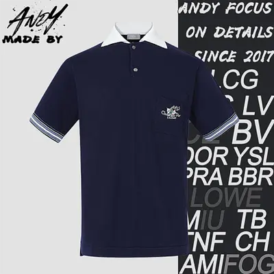 💰(250CNY) Lily of the valley embroidered cotton plain knit polo shirt Item ID:10006035-Z