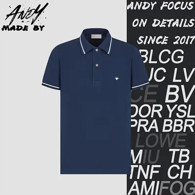 💰(200CNY) Polo shirt with bee embroidery - navy blue Item ID:110514