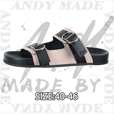 💰(250CNY) Round toe, flat bottom, suede, two-word slippers, beige Item ID:Item ID:310408