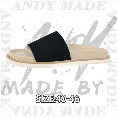 💰(250CNY) Suede flip flops black Item ID:310417