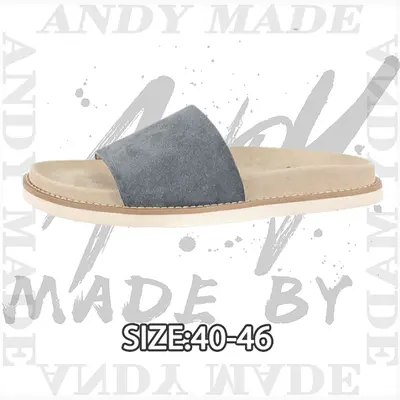 💰(250CNY) Suede flip flops gray Item ID:310418