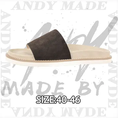 💰(250CNY) Suede flip flops dark brown Item ID:310419