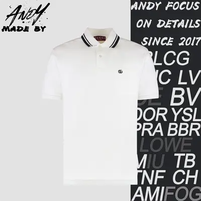 💰(200CNY) White Polo Shirt with Small Double G Pockets Item ID:110548