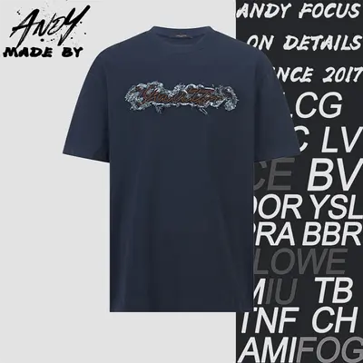 💰(180CNY) Washed Denim Logo Short-Sleeve T-Shirt Item ID:110585-S
