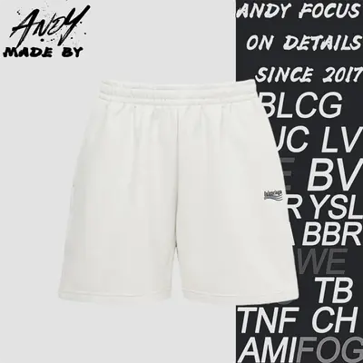 💰(200CNY) Cola Embroidered Shorts - White and Gray Item ID:210129