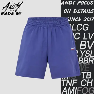 💰(200CNY) Cola Embroidered Shorts - Blue-Purple Item ID:210131