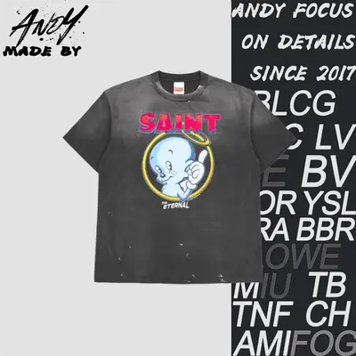 💰(220CNY) Blue angel print short-sleeved shir Item ID:110640