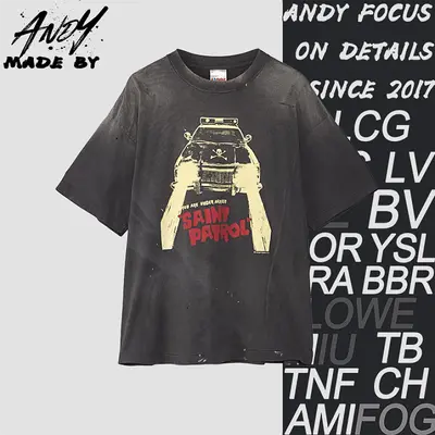 💰(220CNY)Hell Police Car Patrol Print Short-Sleeve T-Shirt Item ID:110645