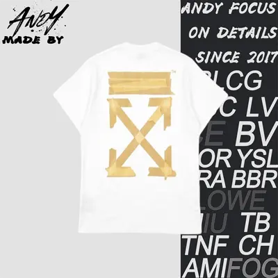 💰(190CNY)OW 20ss Yellow Glue Arrow Print Short-Sleeve T-Shirt Item ID:110659