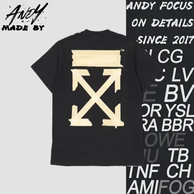 💰(190CNY)OW 20ss Yellow Glue Arrow Print Short-Sleeve T-Shirt Item ID:110660
