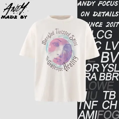 💰(200CNY)Saint Michael pink and purple Madonna print short-sleeved shirt Item ID:110661