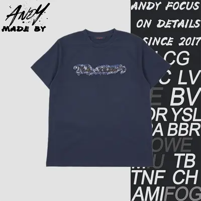 💰(200CNY)LV Denim Appliqué Embroidered T-shirt Item ID:110664