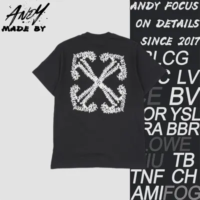 💰(190CNY)OW 24ss wavy anchor arrow embroidered short-sleeved shirt Item ID:110665