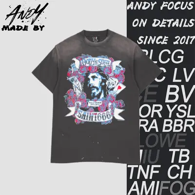 💰(210CNY)Saint Michael Rose Jesus Print Short-Sleeve Item ID:110667