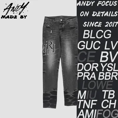 💰(290CNY) LOGO Patch Distressed Jeans Item ID:210157