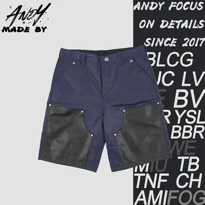 💰(370CNY) Patchwork Lumberjack Shorts Item ID:210161