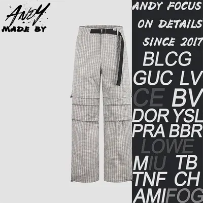 💰(330CNY) MONOGRAM Plaid Reversible Pants Item ID:210171-Z