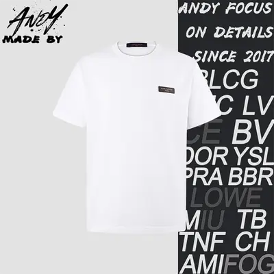💰(99CNY) Crew Neck T-Shirt with Logo Leather Patch Item ID:110732-Z